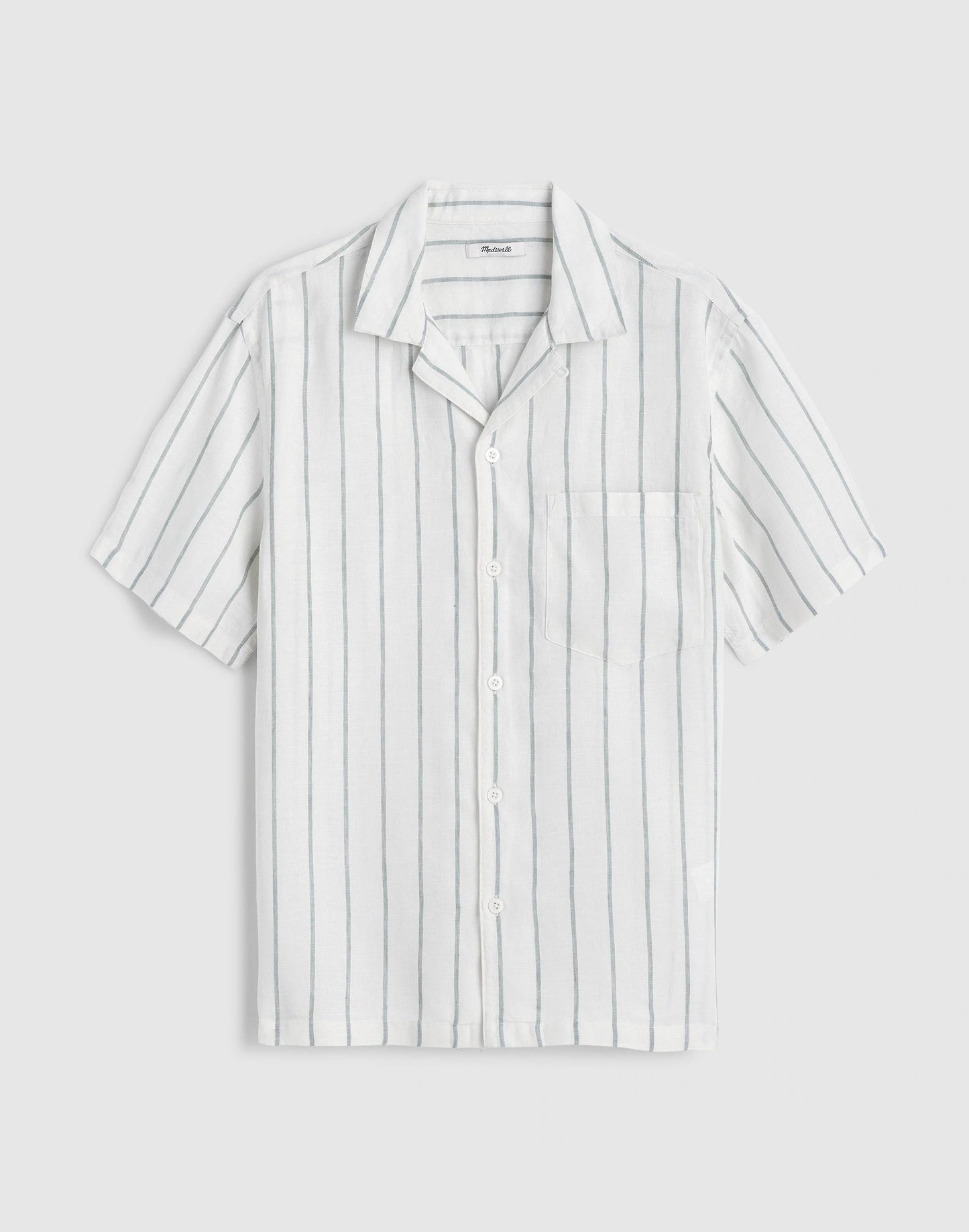 Madewell Short-Sleeve Camp Shirt in Linen