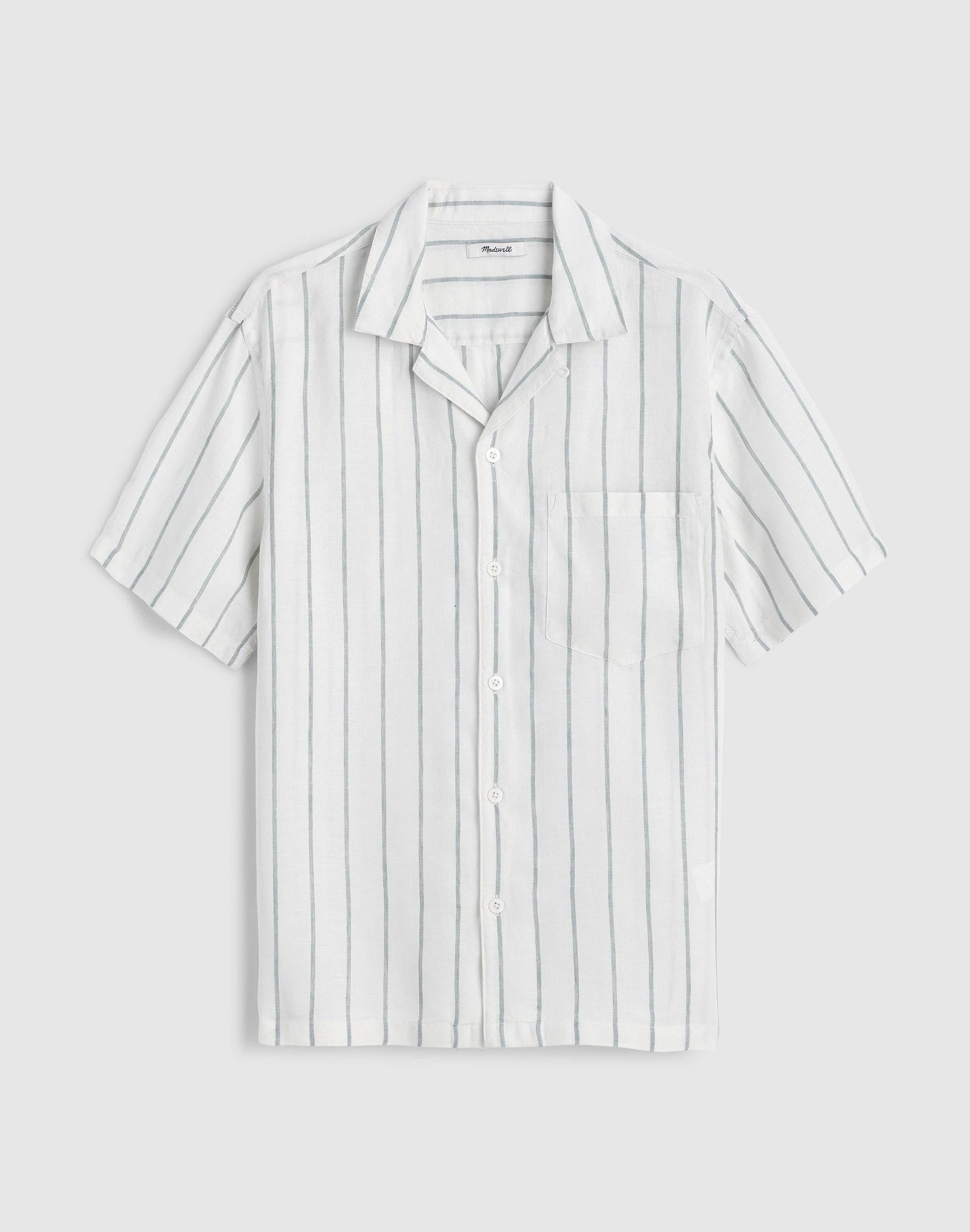 Madewell Short-Sleeve Camp Shirt in Linen