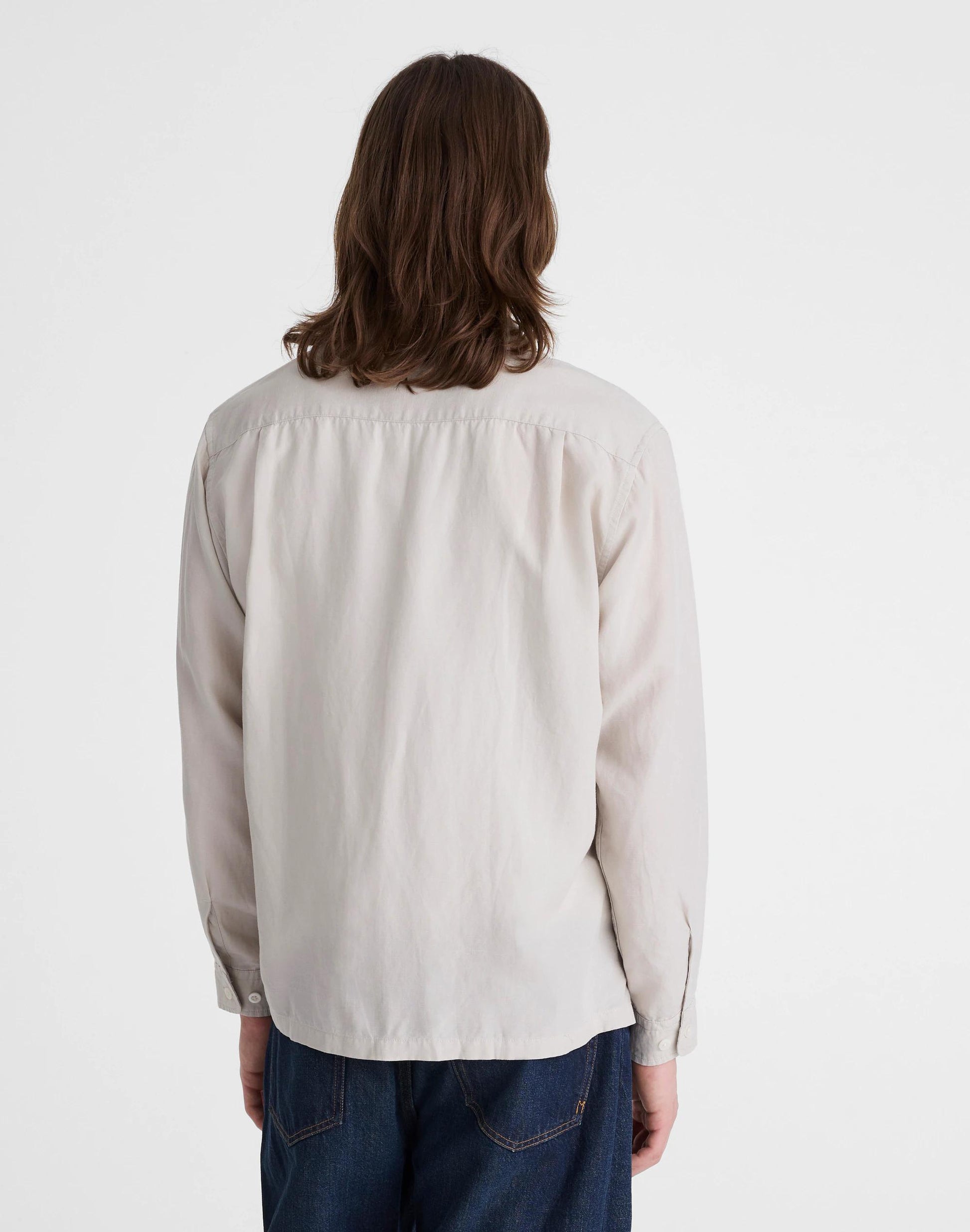 Madewell The Long-Sleeve Camp Shirt in Archive Linen Blend