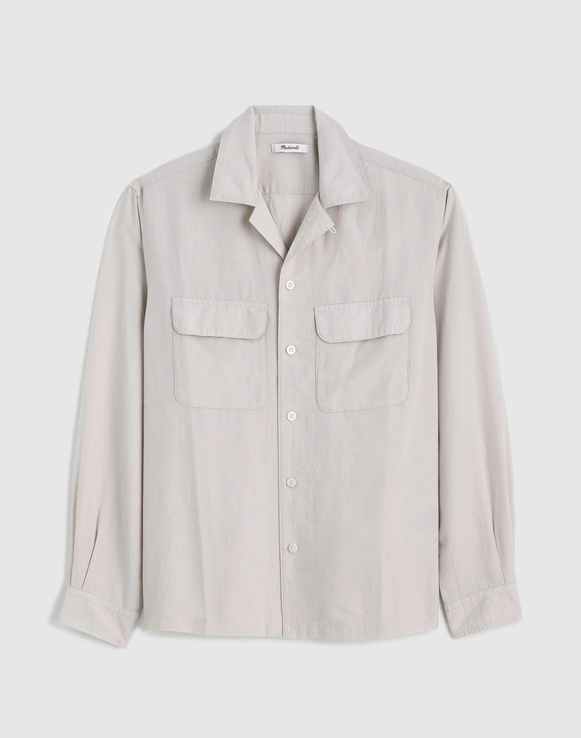 Madewell The Long-Sleeve Camp Shirt in Archive Linen Blend