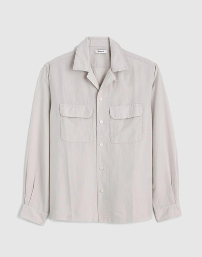 Madewell The Long-Sleeve Camp Shirt in Archive Linen Blend