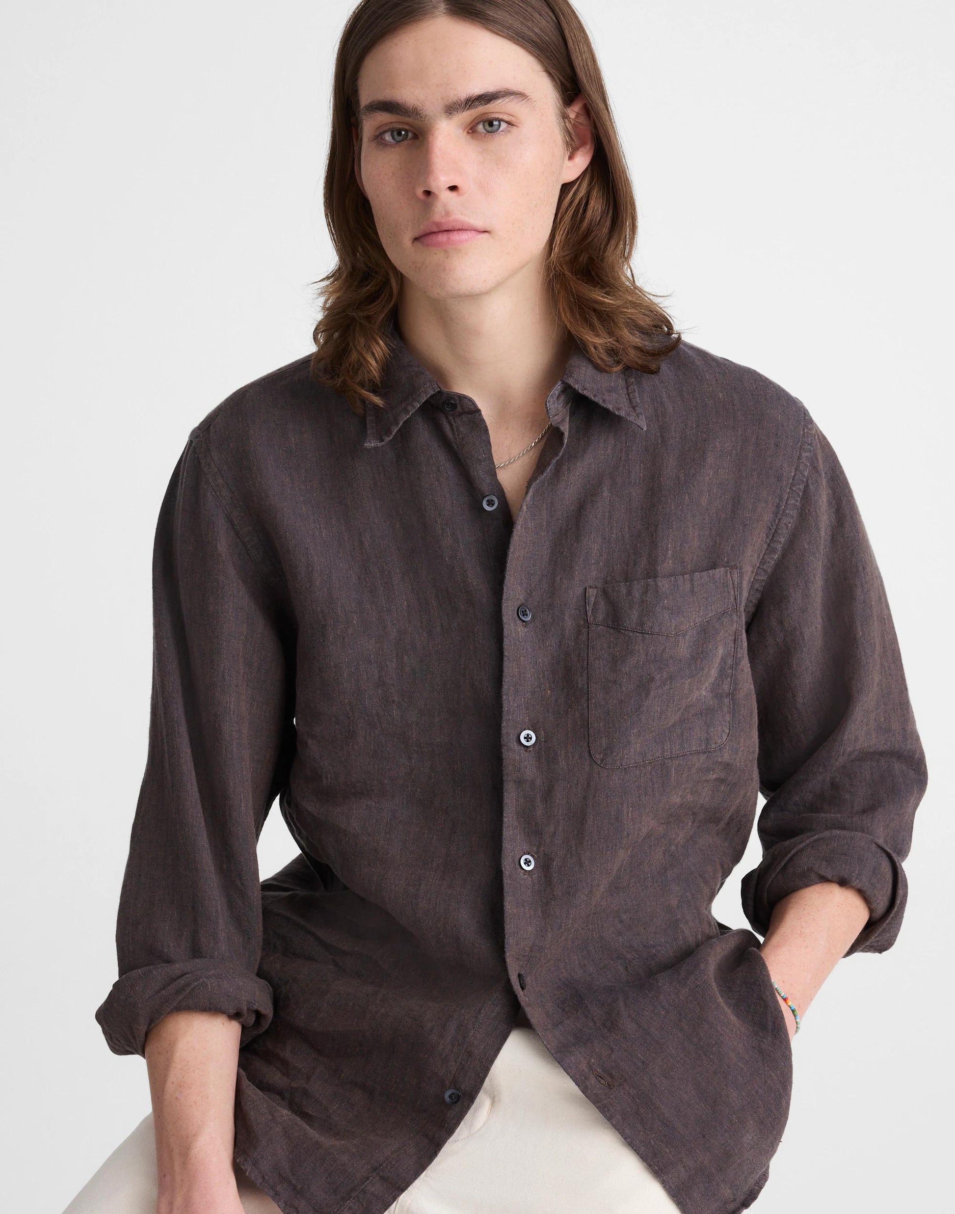 Madewell Button-Up Shirt in Linen