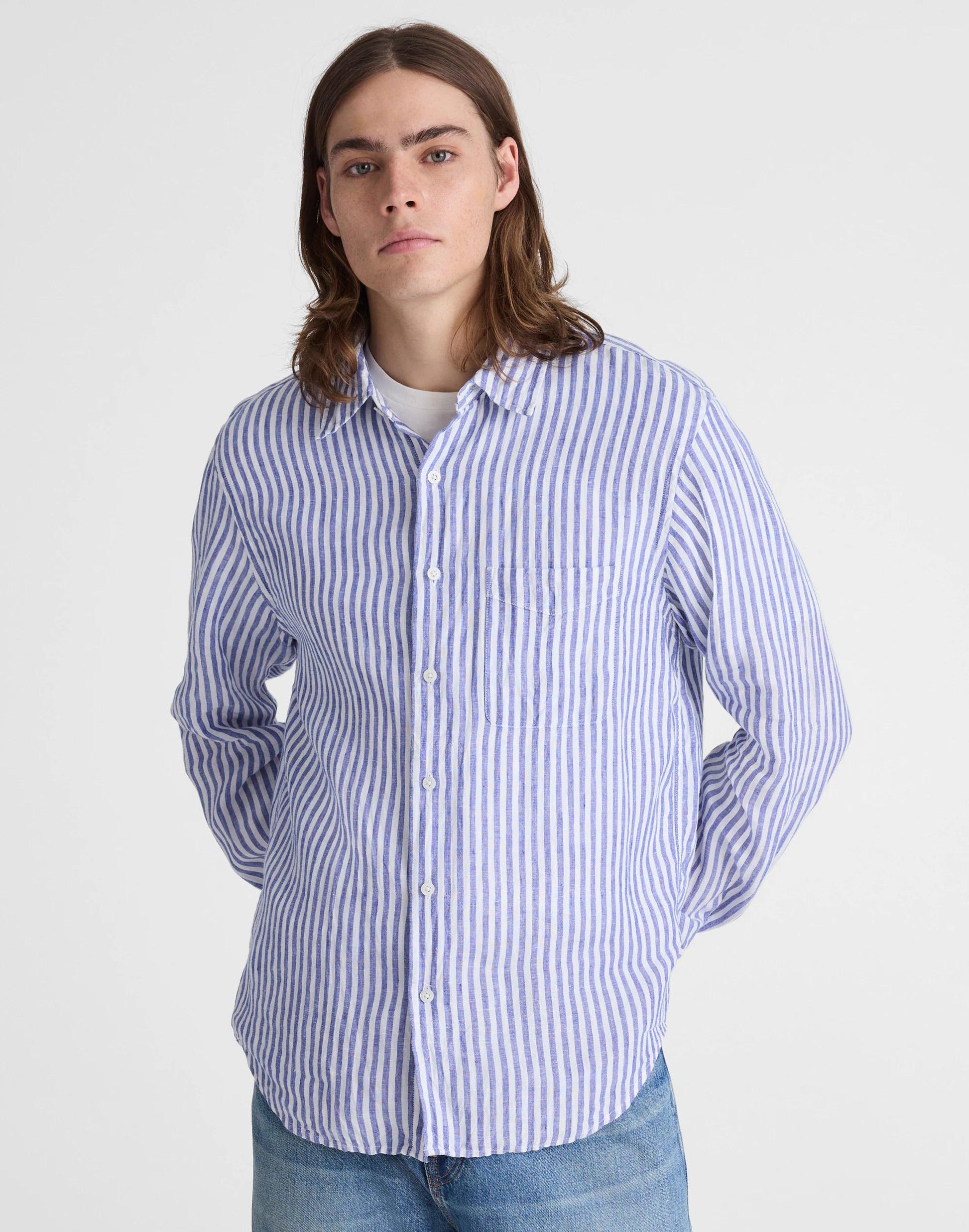 Madewell Button-Up Shirt in Linen