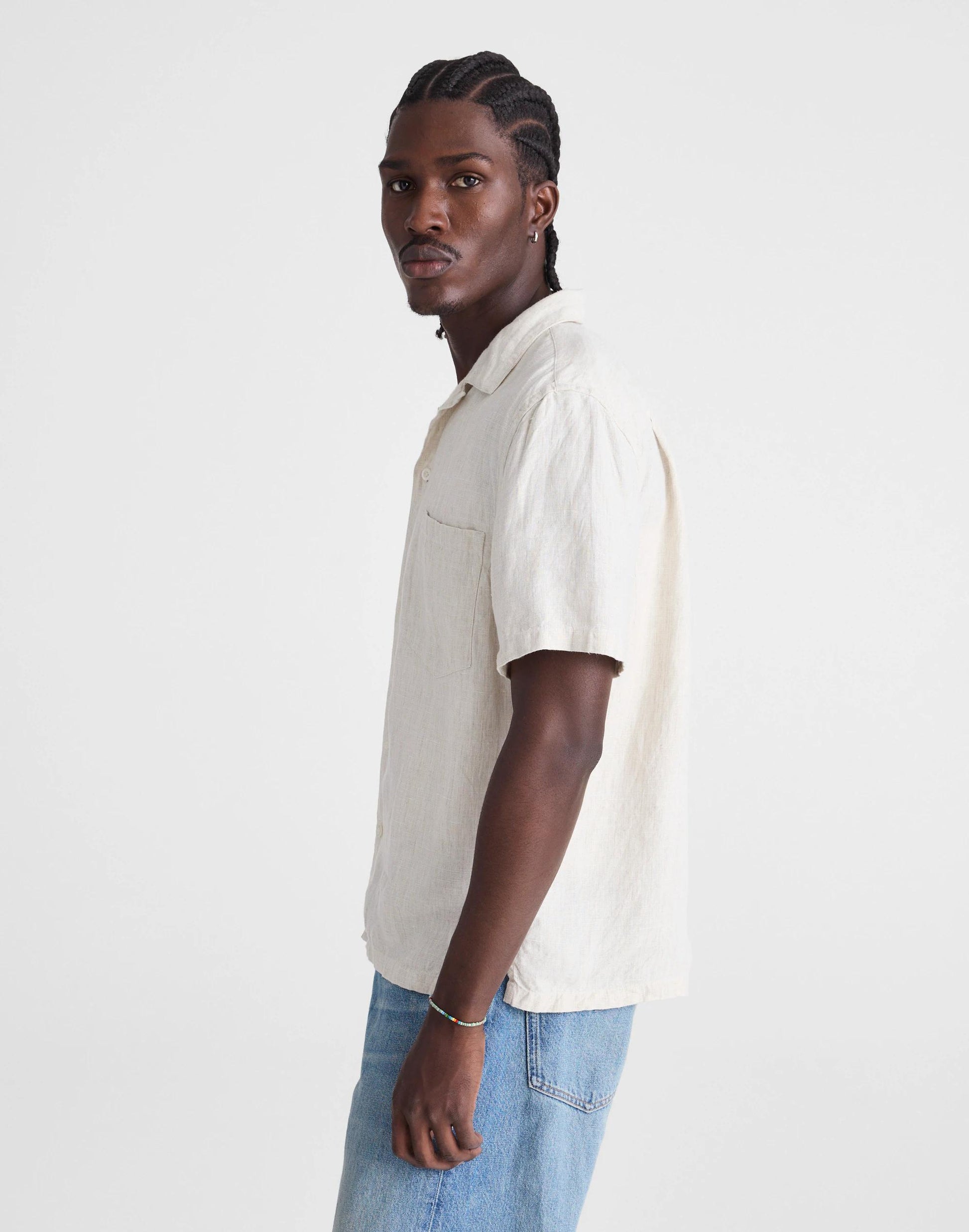 Madewell Short-Sleeve Camp Shirt in Linen
