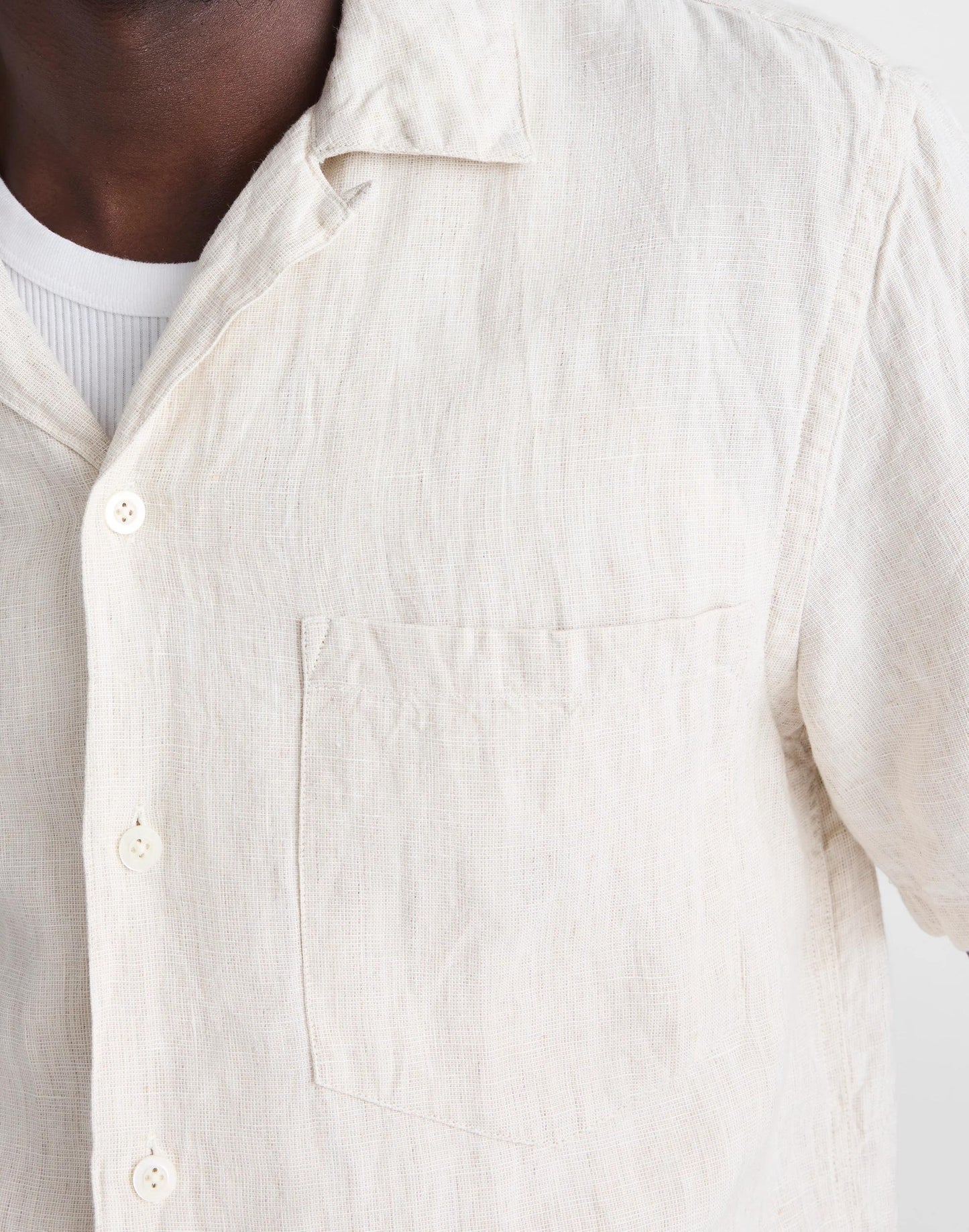 Madewell Short-Sleeve Camp Shirt in Linen