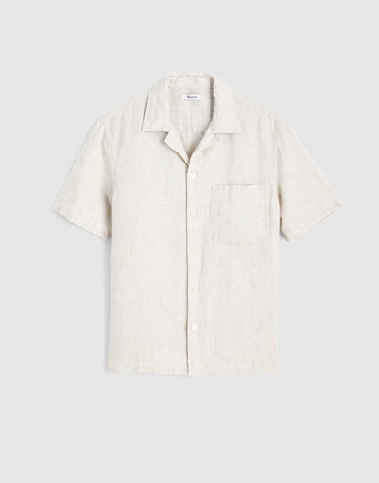 Madewell Short-Sleeve Camp Shirt in Linen