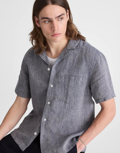 Madewell Short-Sleeve Camp Shirt in Linen
