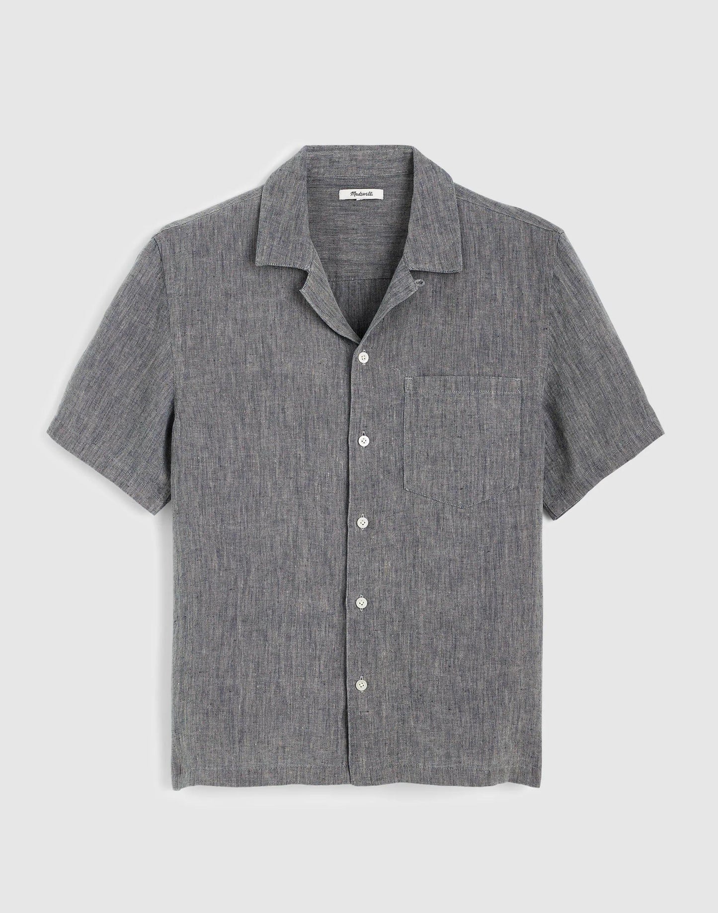 Madewell Short-Sleeve Camp Shirt in Linen