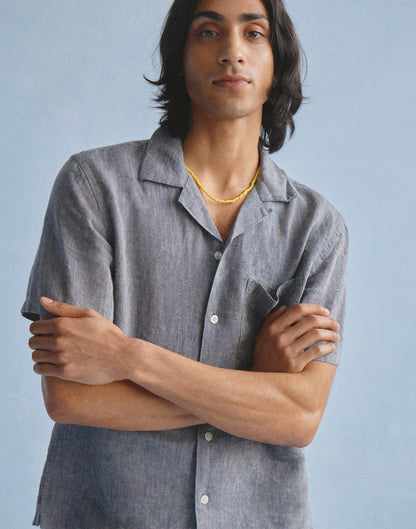 Madewell Short-Sleeve Camp Shirt in Linen