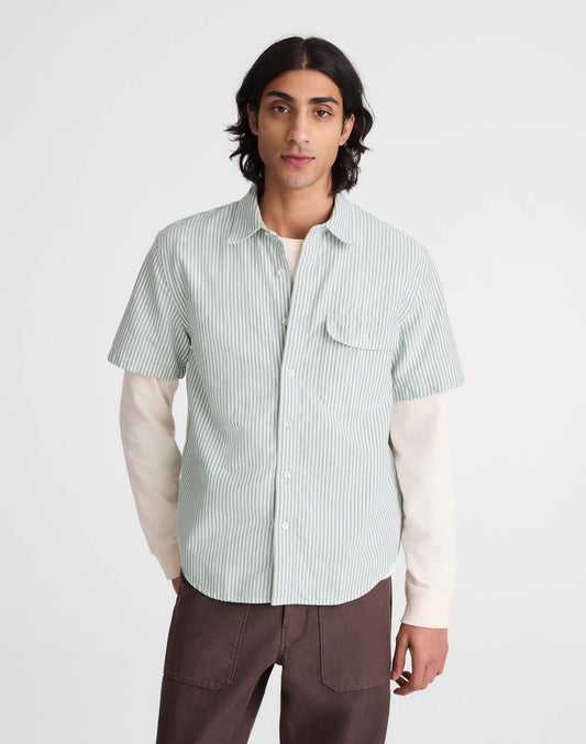 Madewell Short-Sleeve Single-Pocket Shirt in Allday Oxford