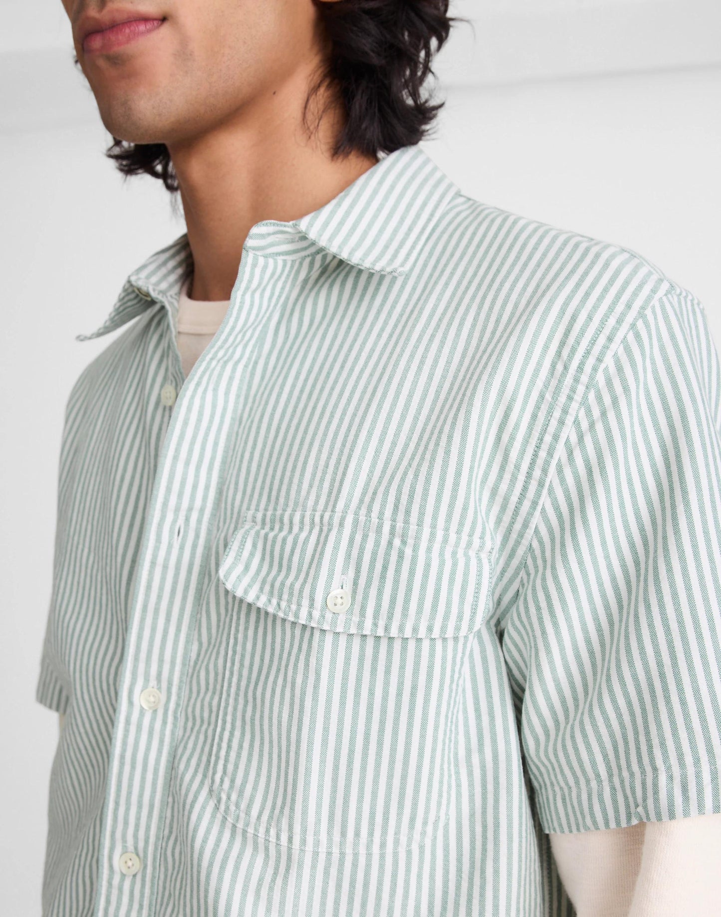 Madewell Short-Sleeve Single-Pocket Shirt in Allday Oxford