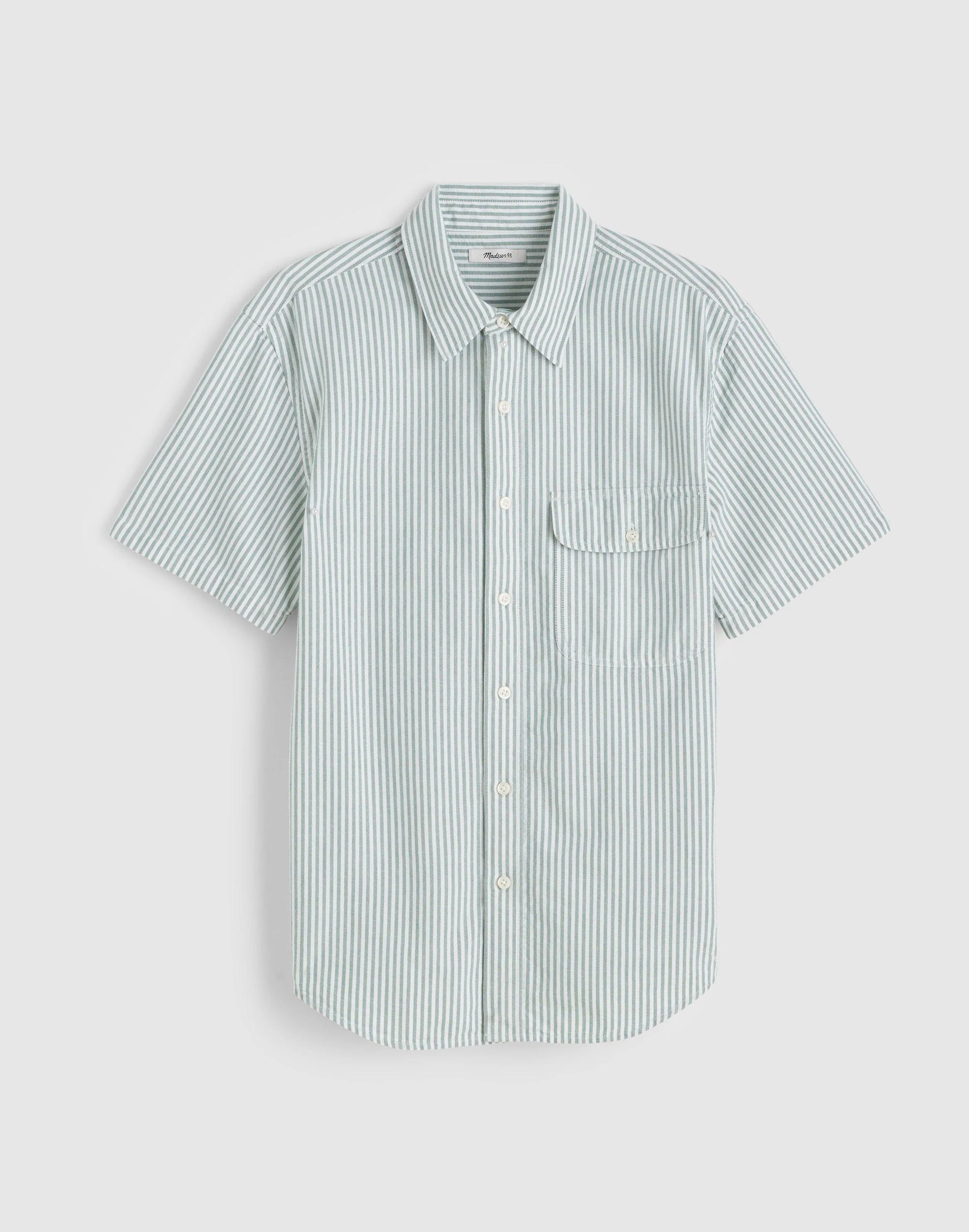 Madewell Short-Sleeve Single-Pocket Shirt in Allday Oxford