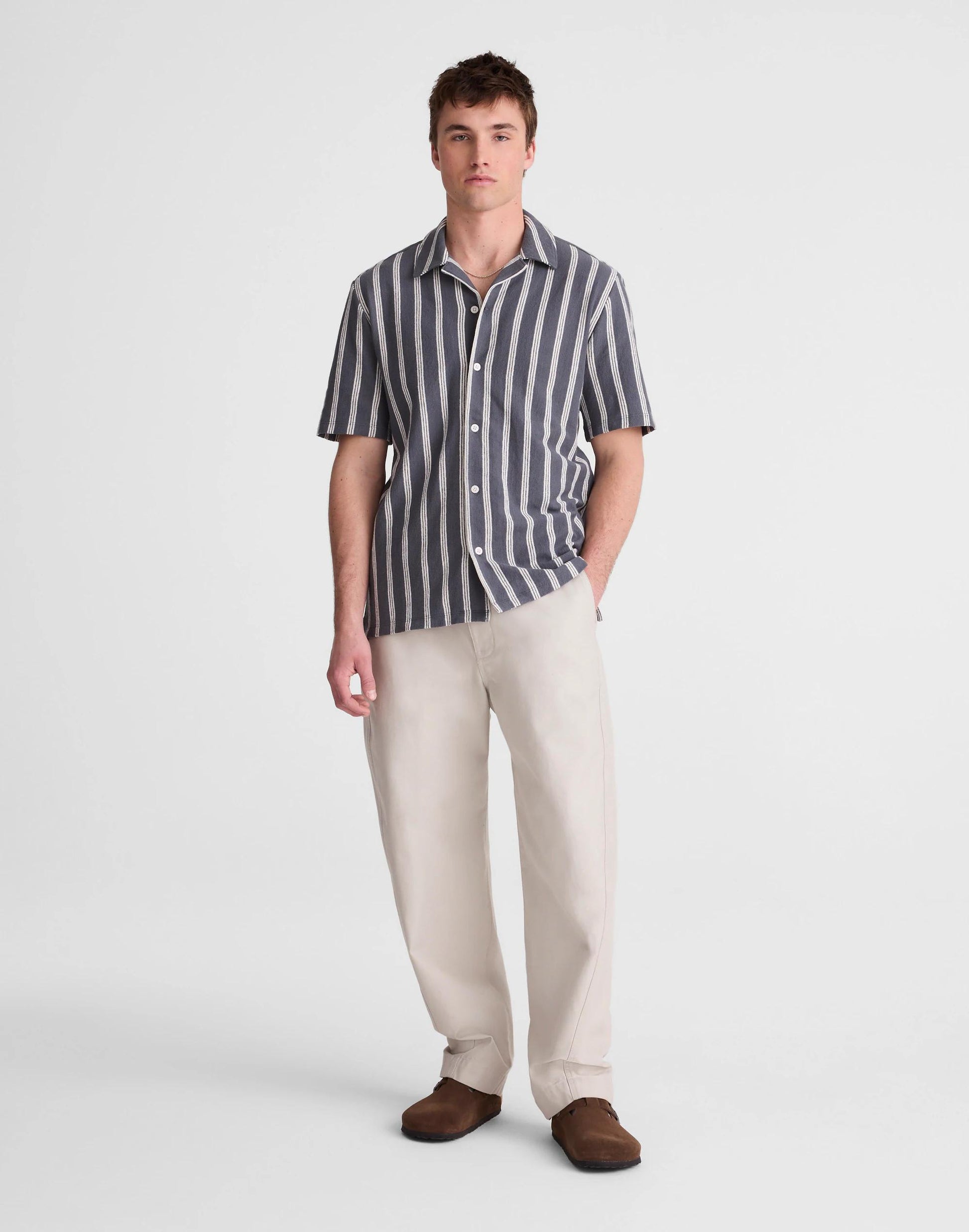 Madewell The Camp Shirt in Seaport Terry