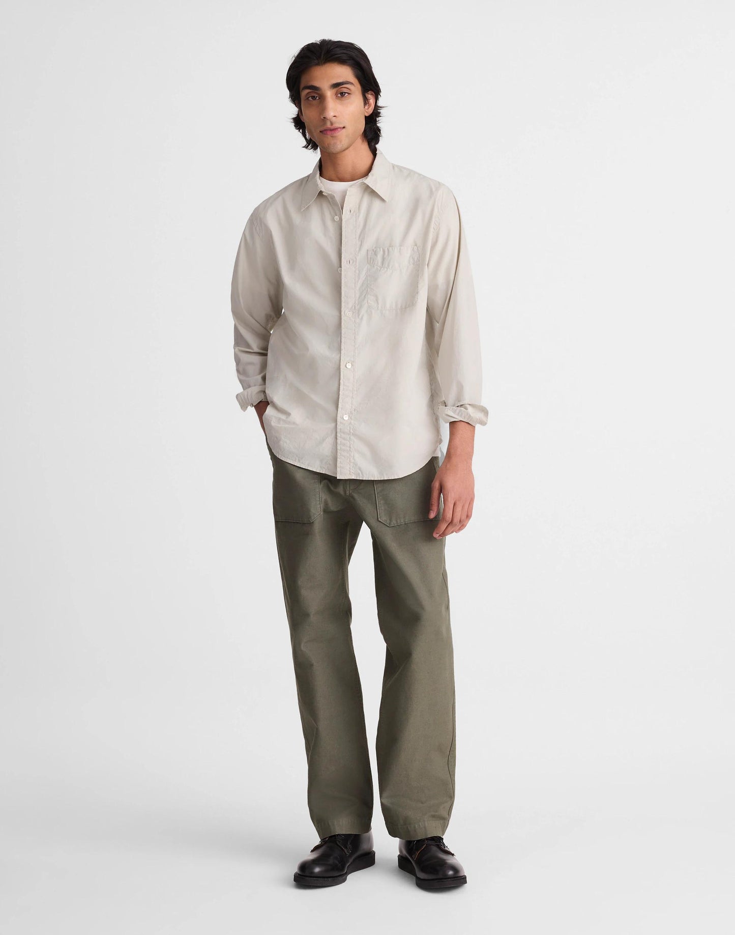 Madewell Button-Up Shirt in Crisp Poplin