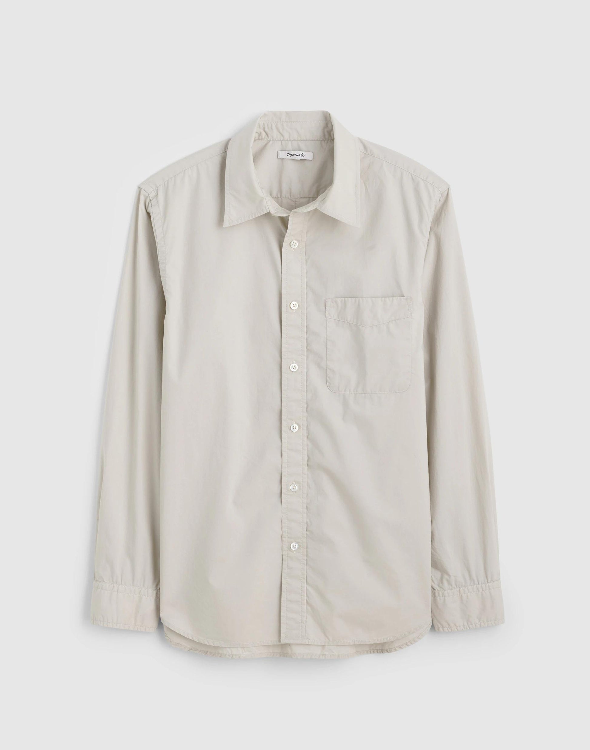 Madewell Button-Up Shirt in Crisp Poplin