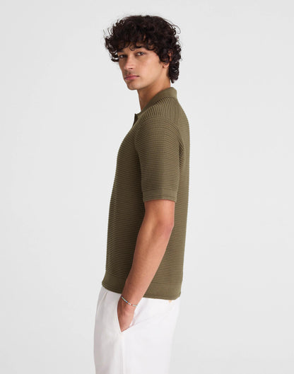 Madewell Textured Open-Stitch Polo