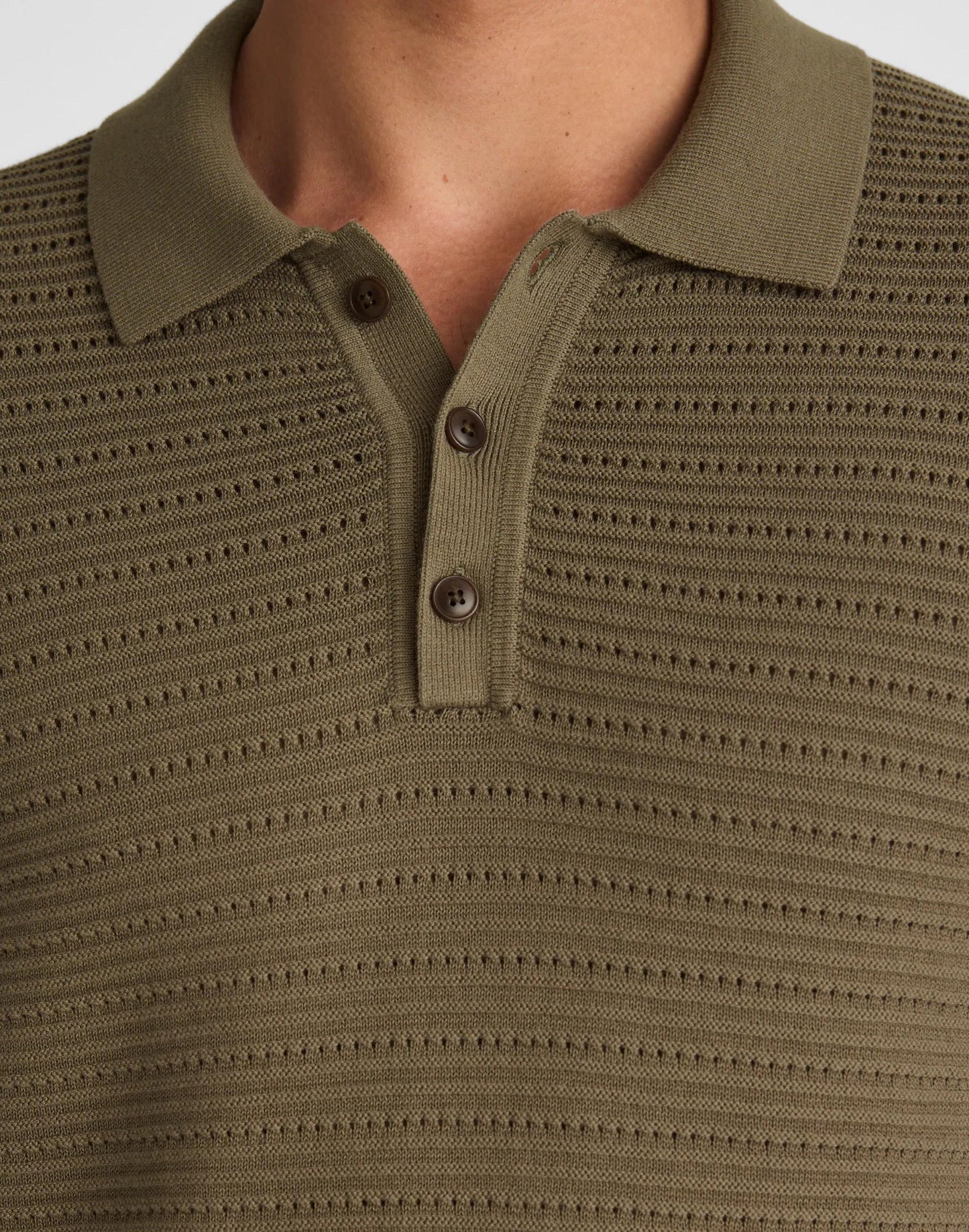 Madewell Textured Open-Stitch Polo