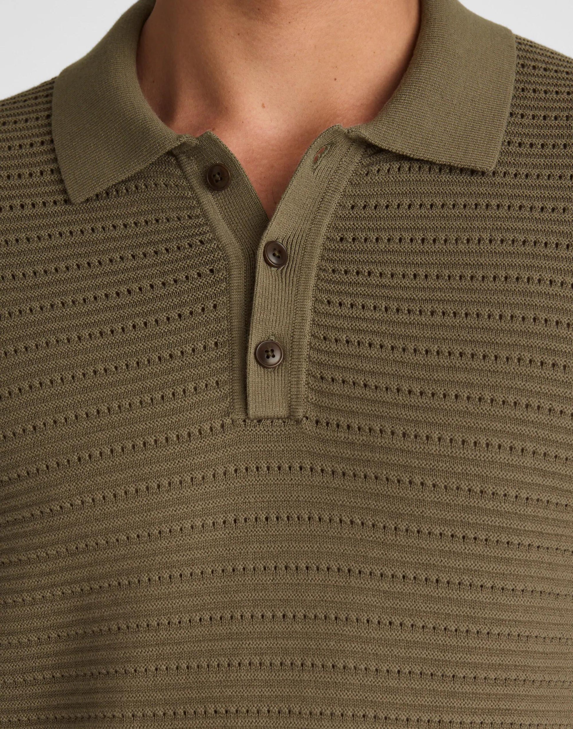 Madewell Textured Open-Stitch Polo