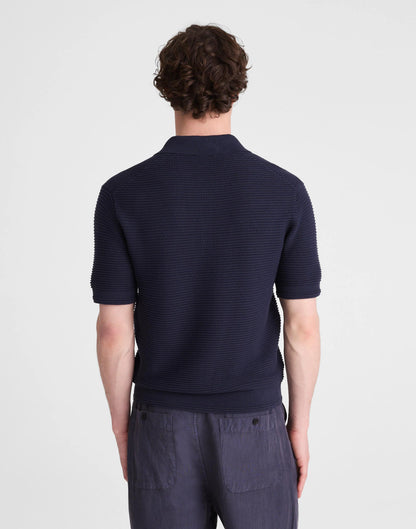 Madewell Textured Open-Stitch Polo