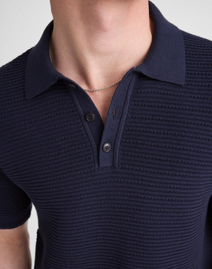 Madewell Textured Open-Stitch Polo