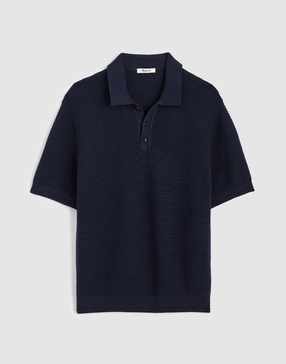 Madewell Textured Open-Stitch Polo
