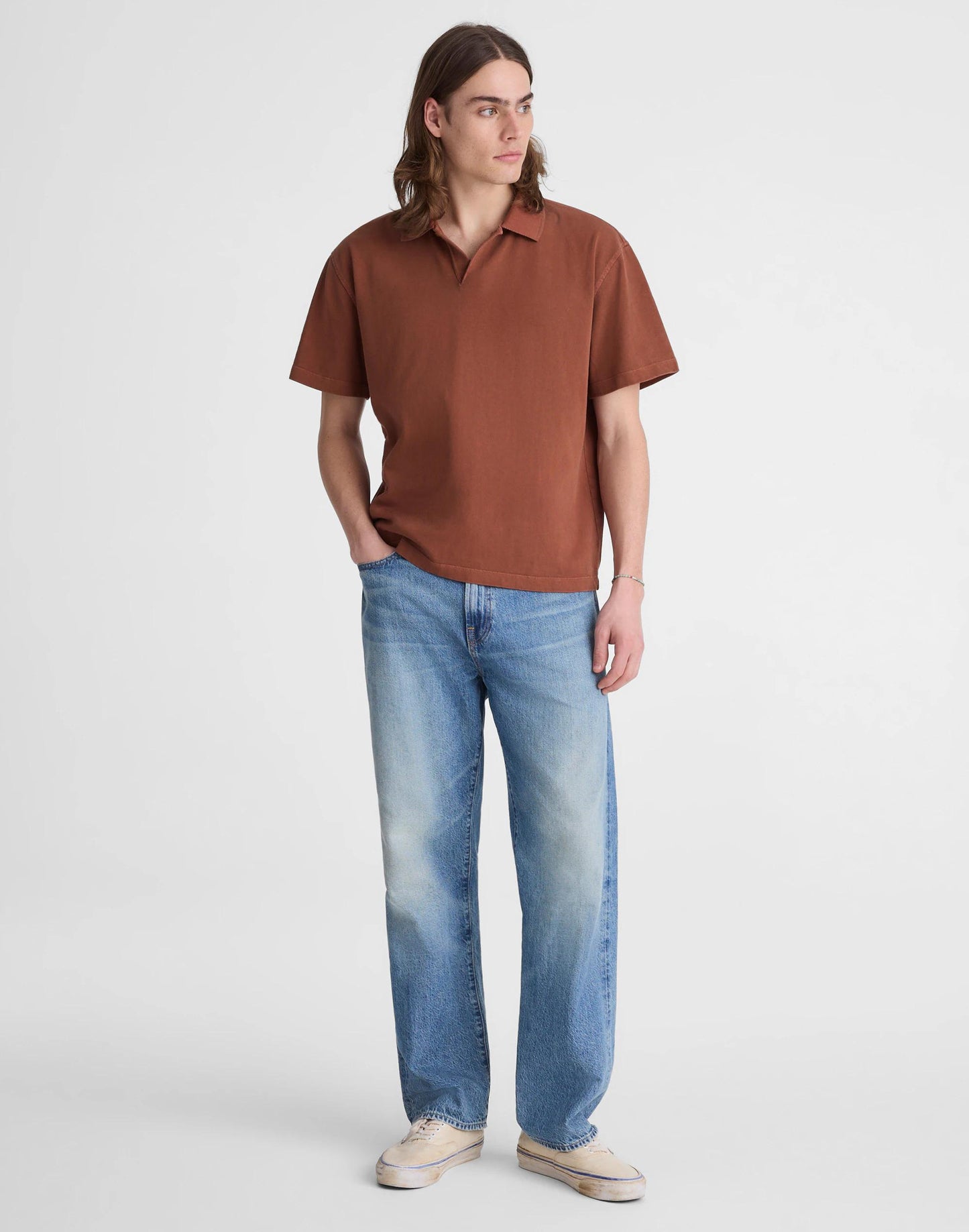 Madewell Short-Sleeve Compact-Knit Polo