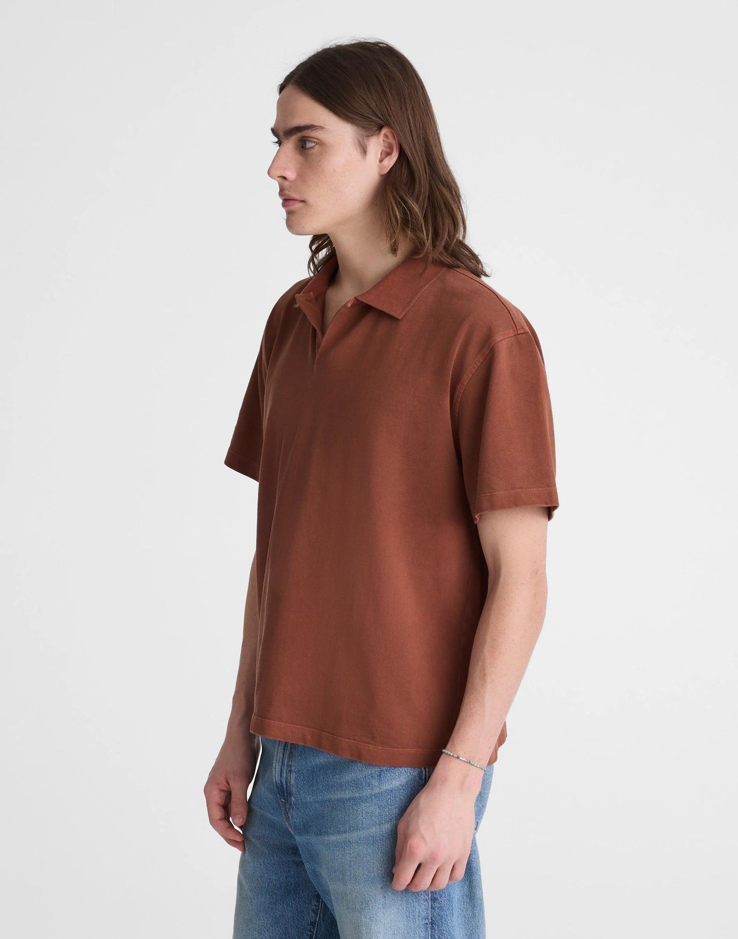 Madewell Short-Sleeve Compact-Knit Polo