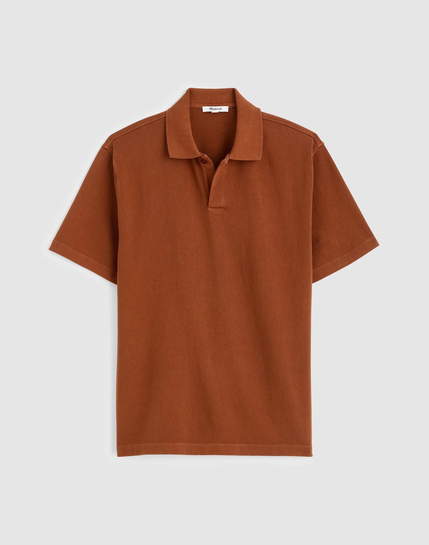 Madewell Short-Sleeve Compact-Knit Polo