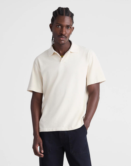 Madewell Short-Sleeve Compact-Knit Polo