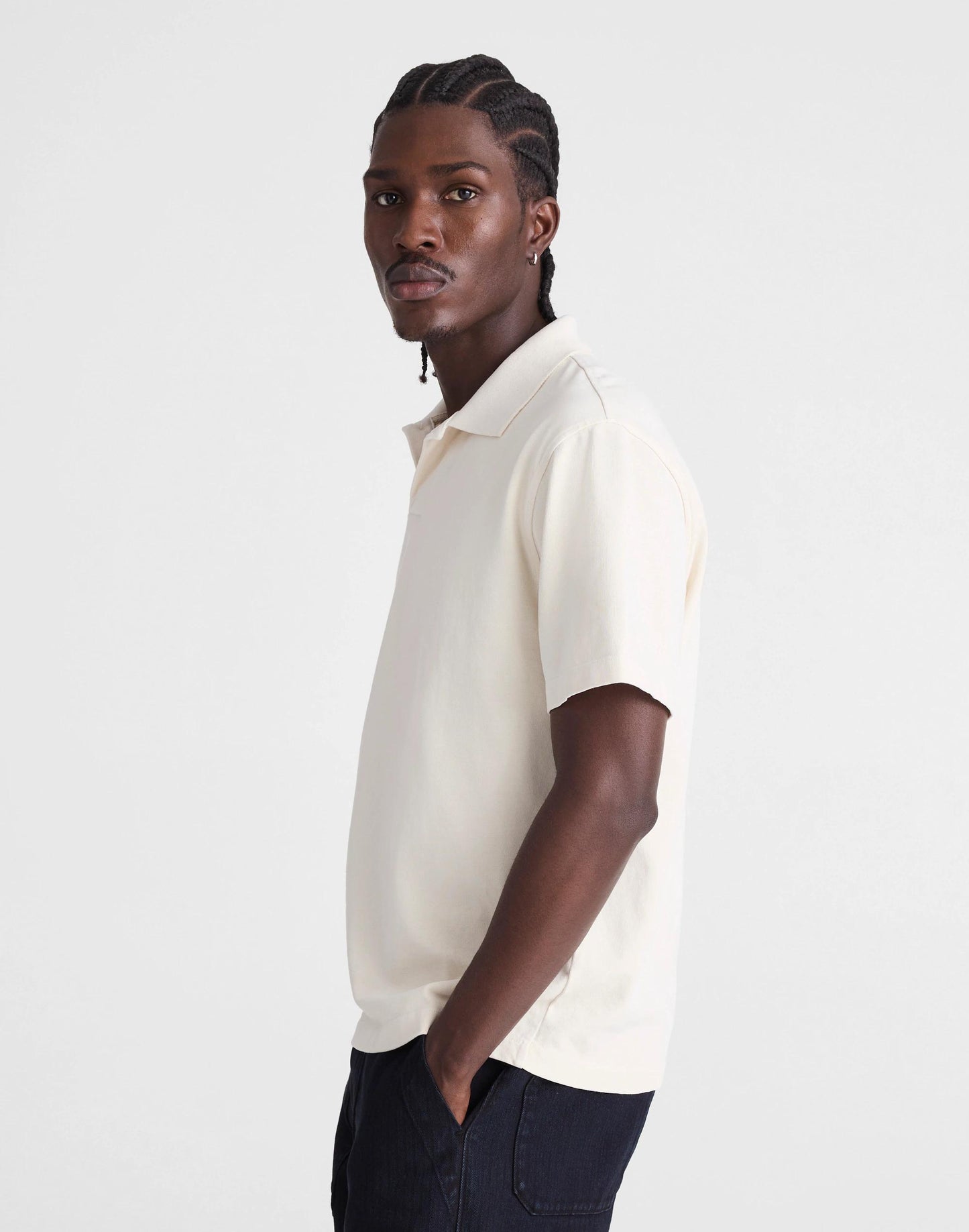 Madewell Short-Sleeve Compact-Knit Polo