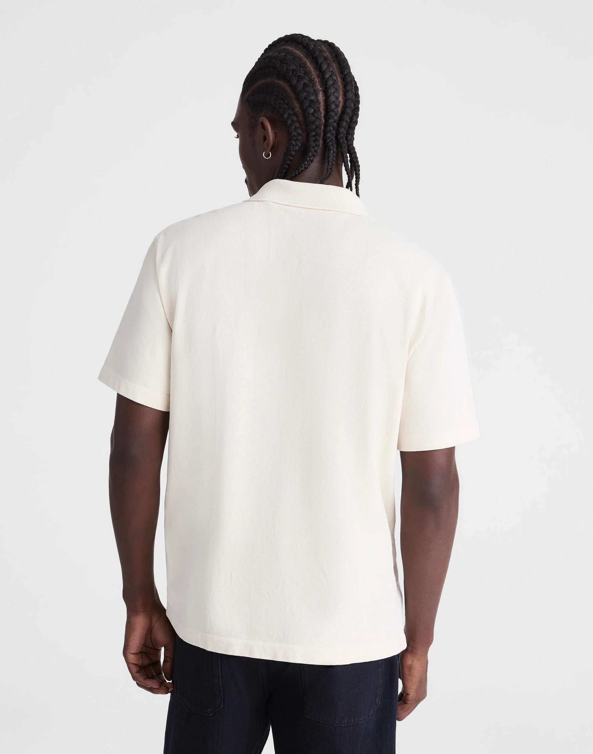 Madewell Short-Sleeve Compact-Knit Polo