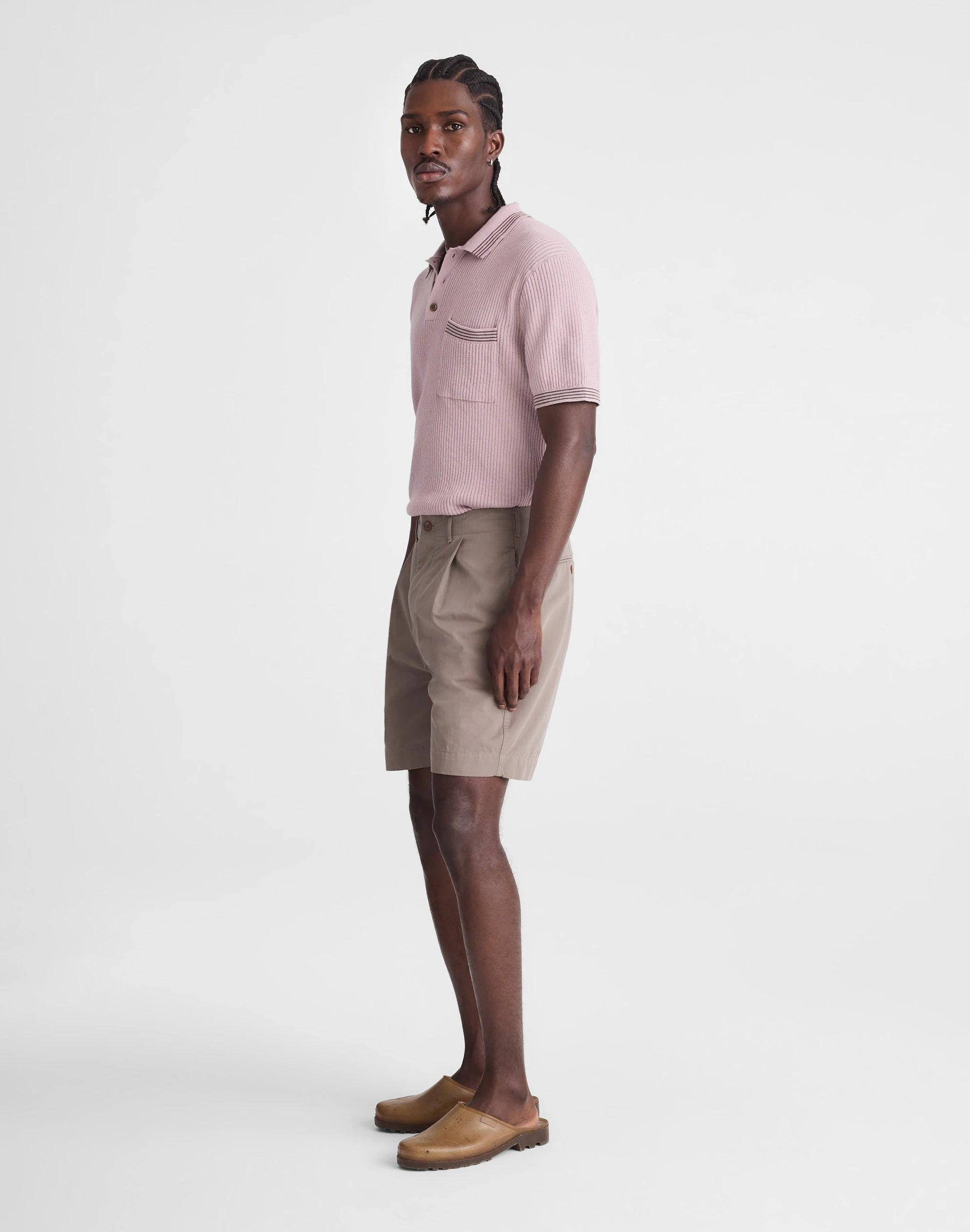Madewell Pleated Chino Shorts in Uniform Twill