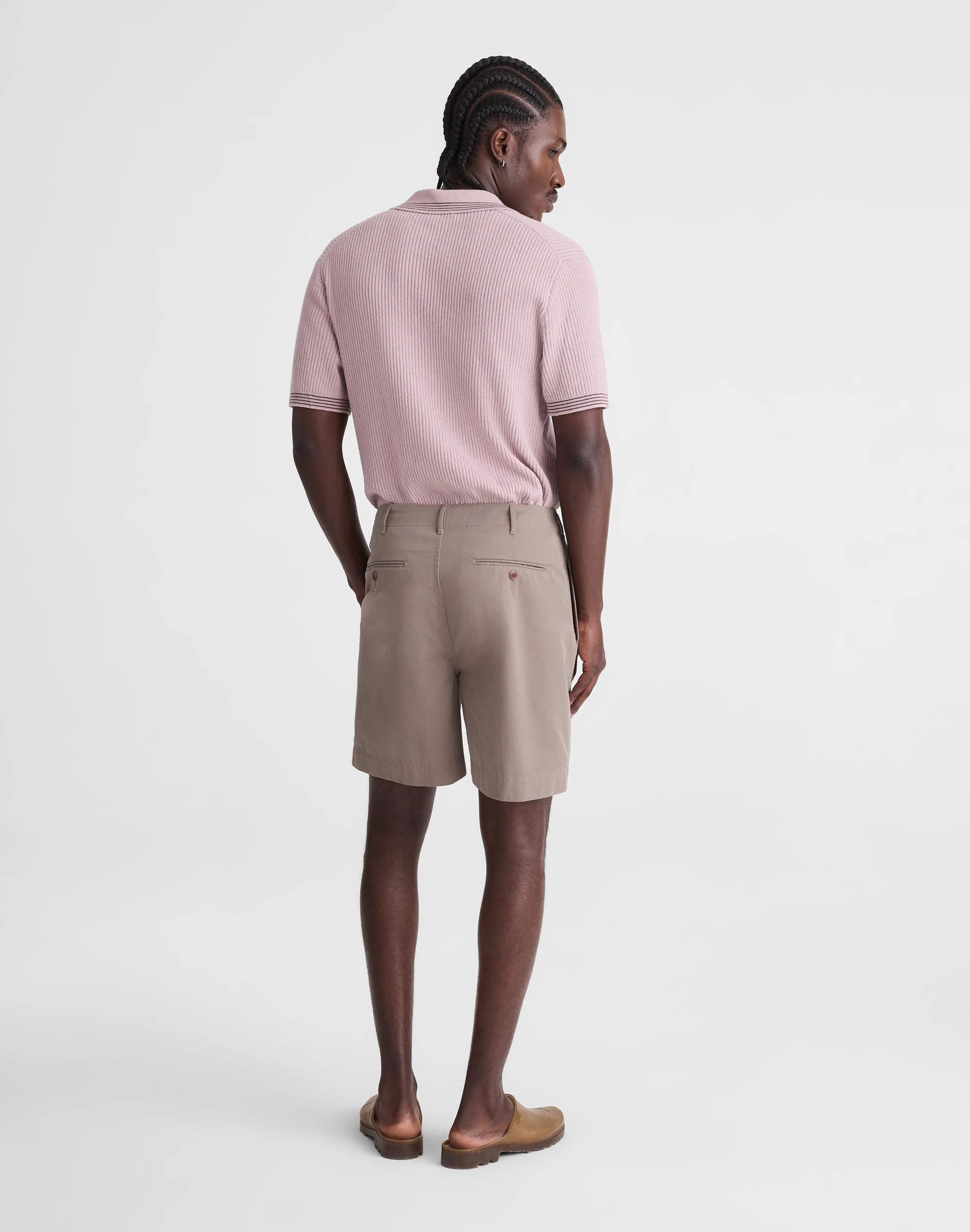 Madewell Pleated Chino Shorts in Uniform Twill