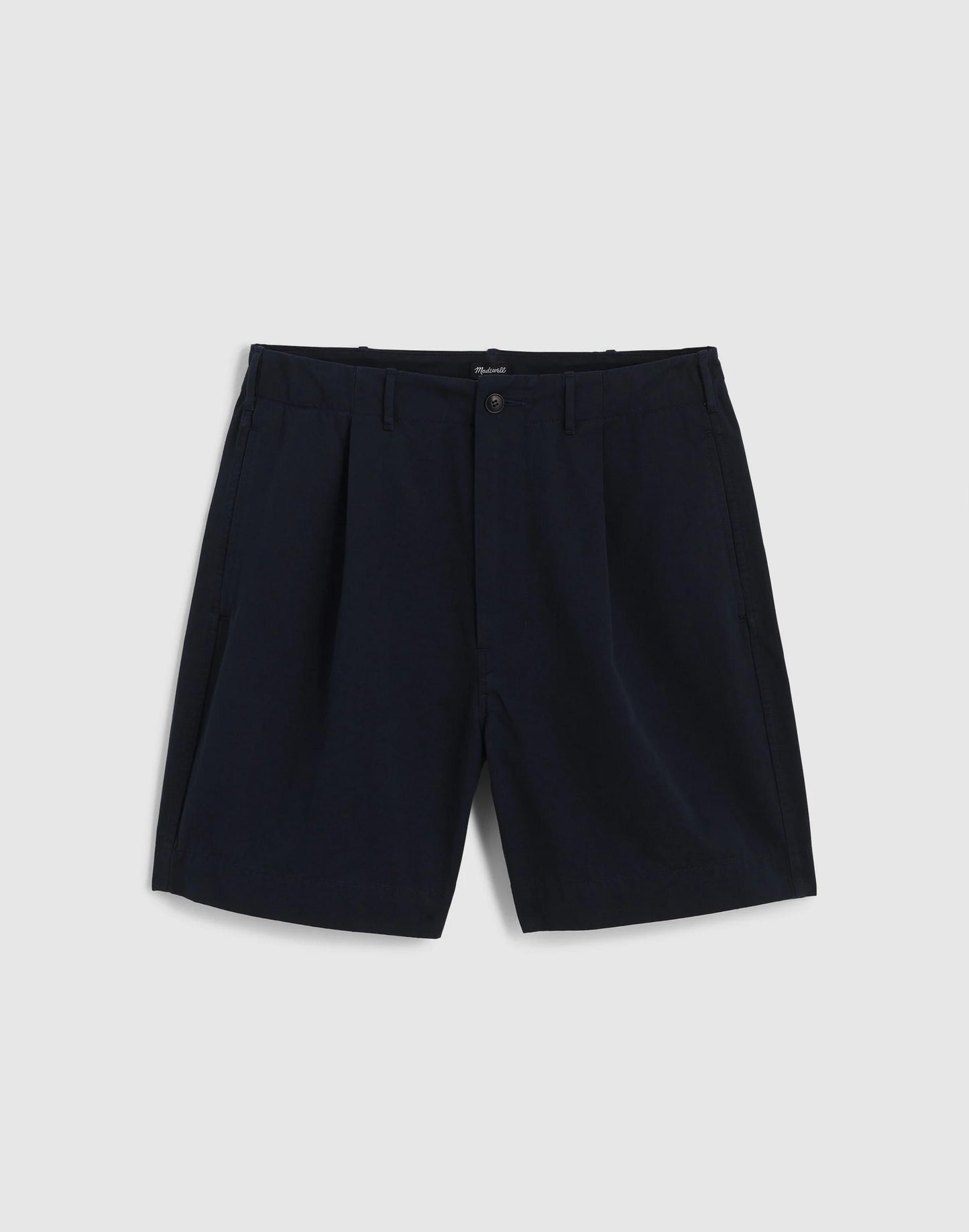 Madewell Pleated Chino Shorts in Uniform Twill
