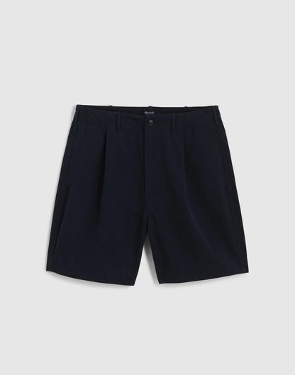 Madewell Pleated Chino Shorts in Uniform Twill