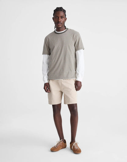 Madewell Pleated Chino Shorts in Uniform Twill