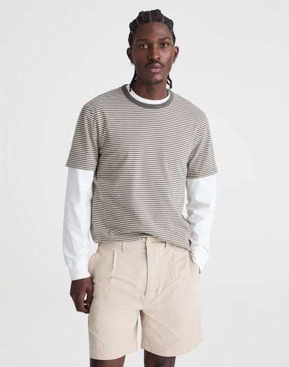 Madewell Pleated Chino Shorts in Uniform Twill