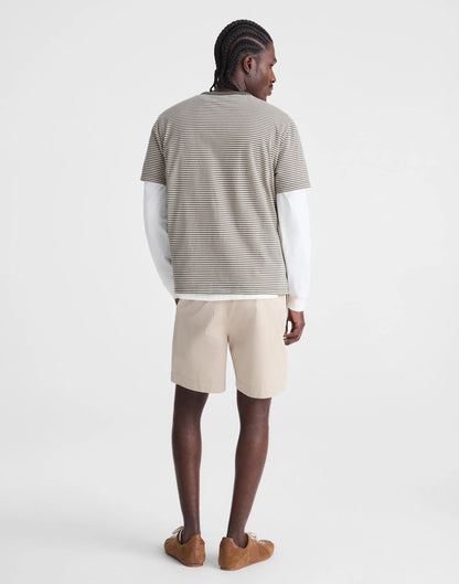 Madewell Pleated Chino Shorts in Uniform Twill