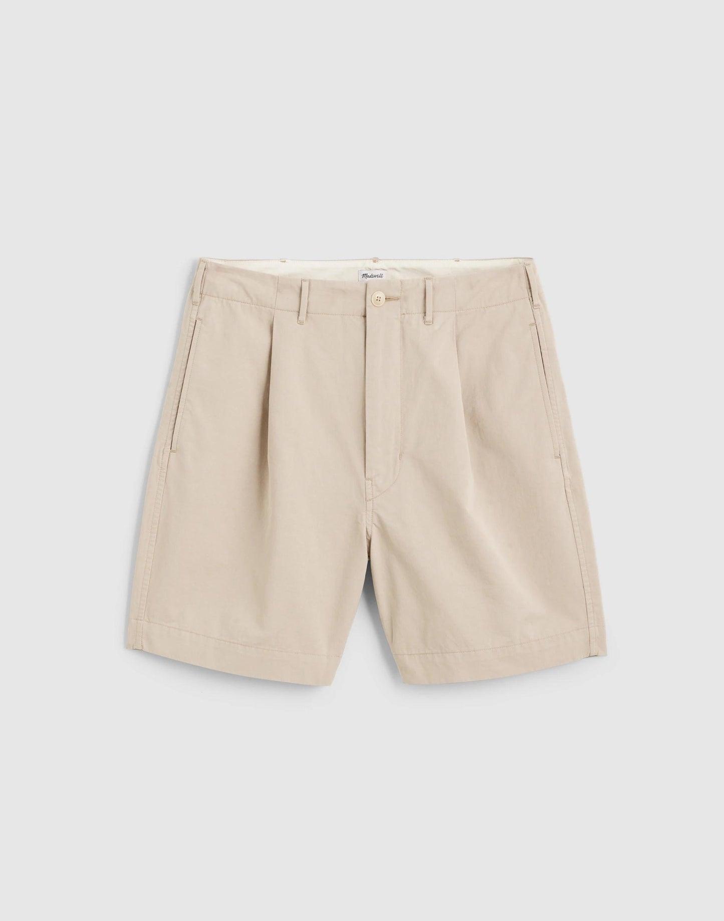 Madewell Pleated Chino Shorts in Uniform Twill