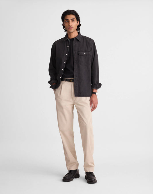 Madewell Pleated Chino Pants in Uniform Twill
