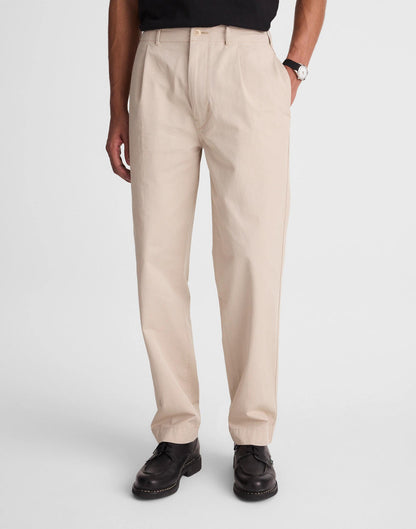 Madewell Pleated Chino Pants in Uniform Twill