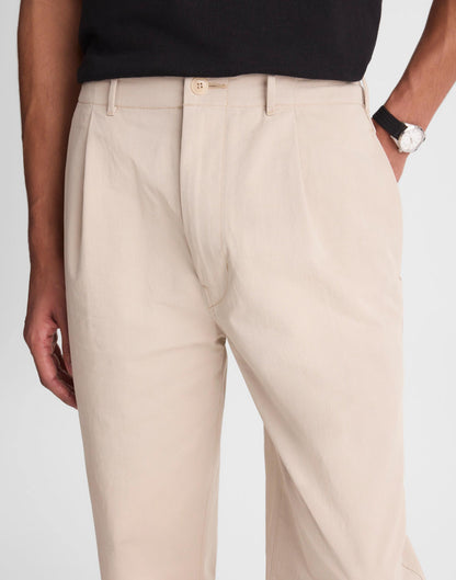 Madewell Pleated Chino Pants in Uniform Twill