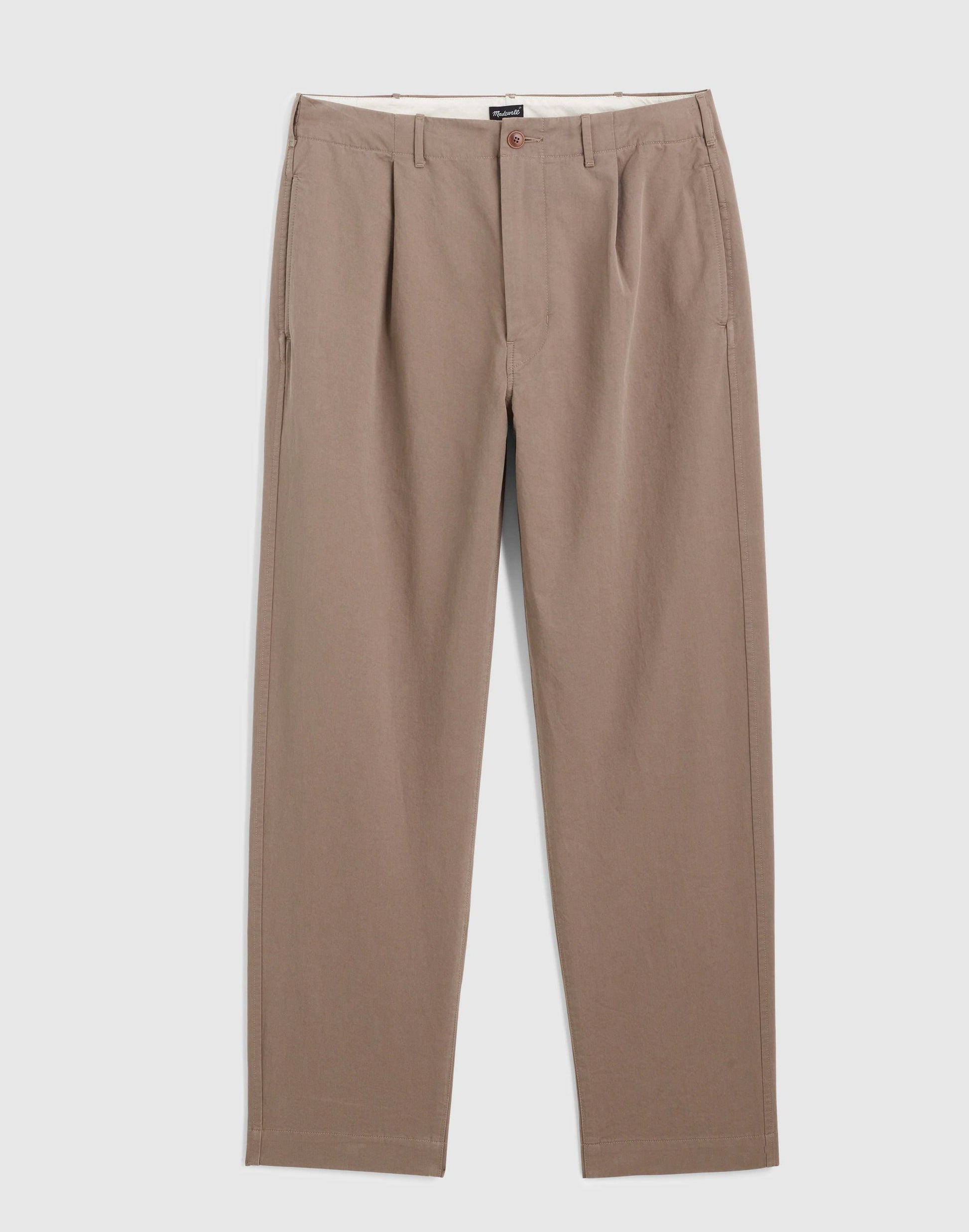 Madewell Pleated Chino Pants in Uniform Twill