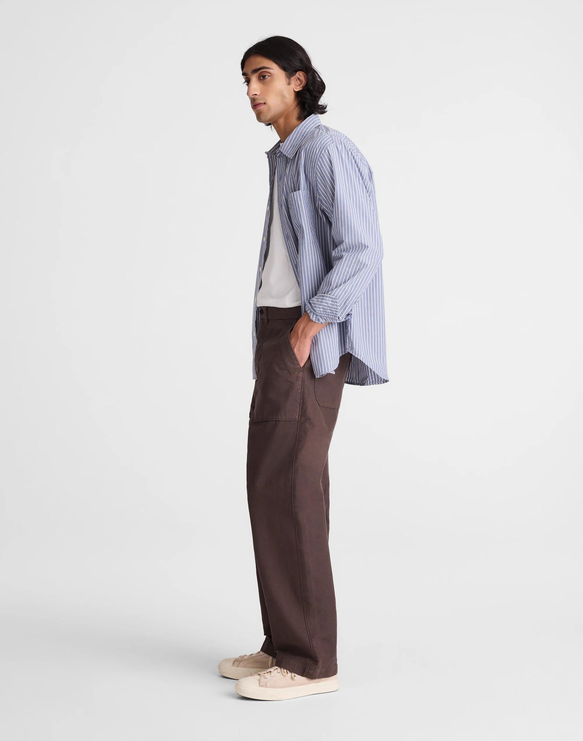 Madewell Fatigue Pants in Reverse Sateen