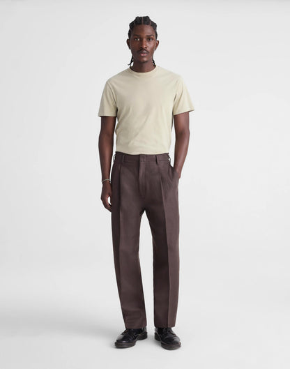 Madewell Double-Pleated Trousers in Linen-Cotton Blend