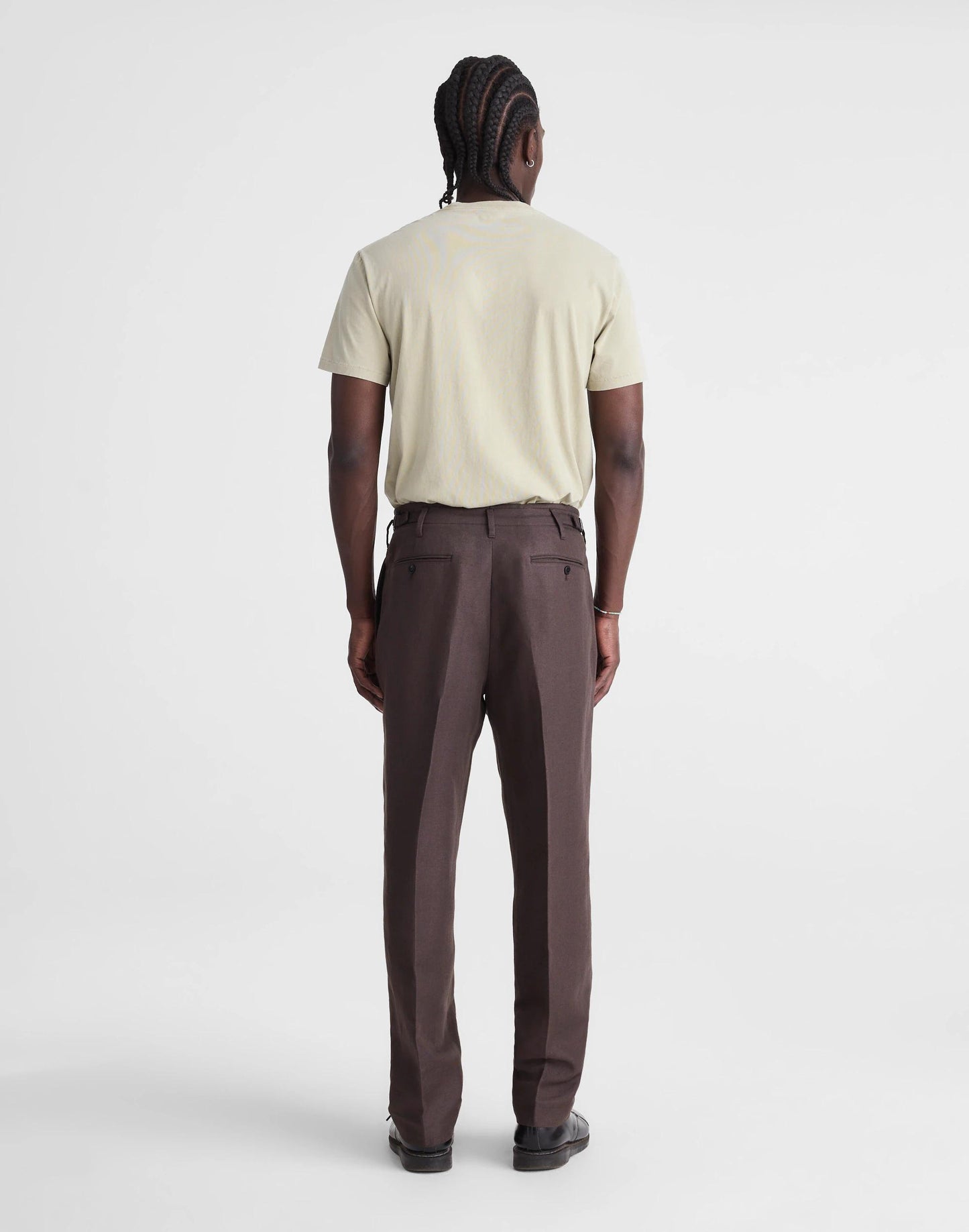 Madewell Double-Pleated Trousers in Linen-Cotton Blend