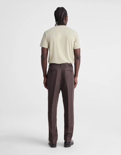 Madewell Double-Pleated Trousers in Linen-Cotton Blend
