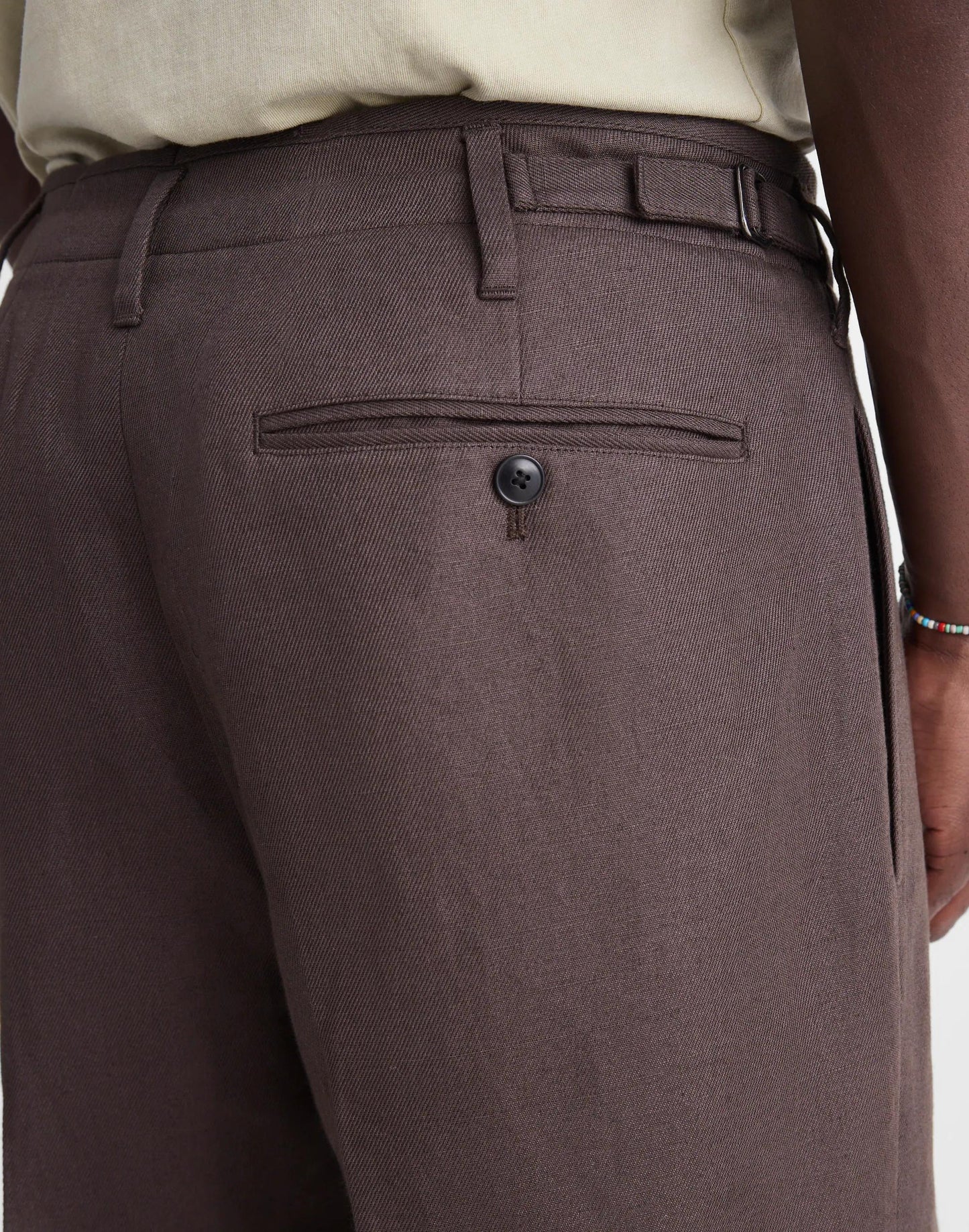 Madewell Double-Pleated Trousers in Linen-Cotton Blend