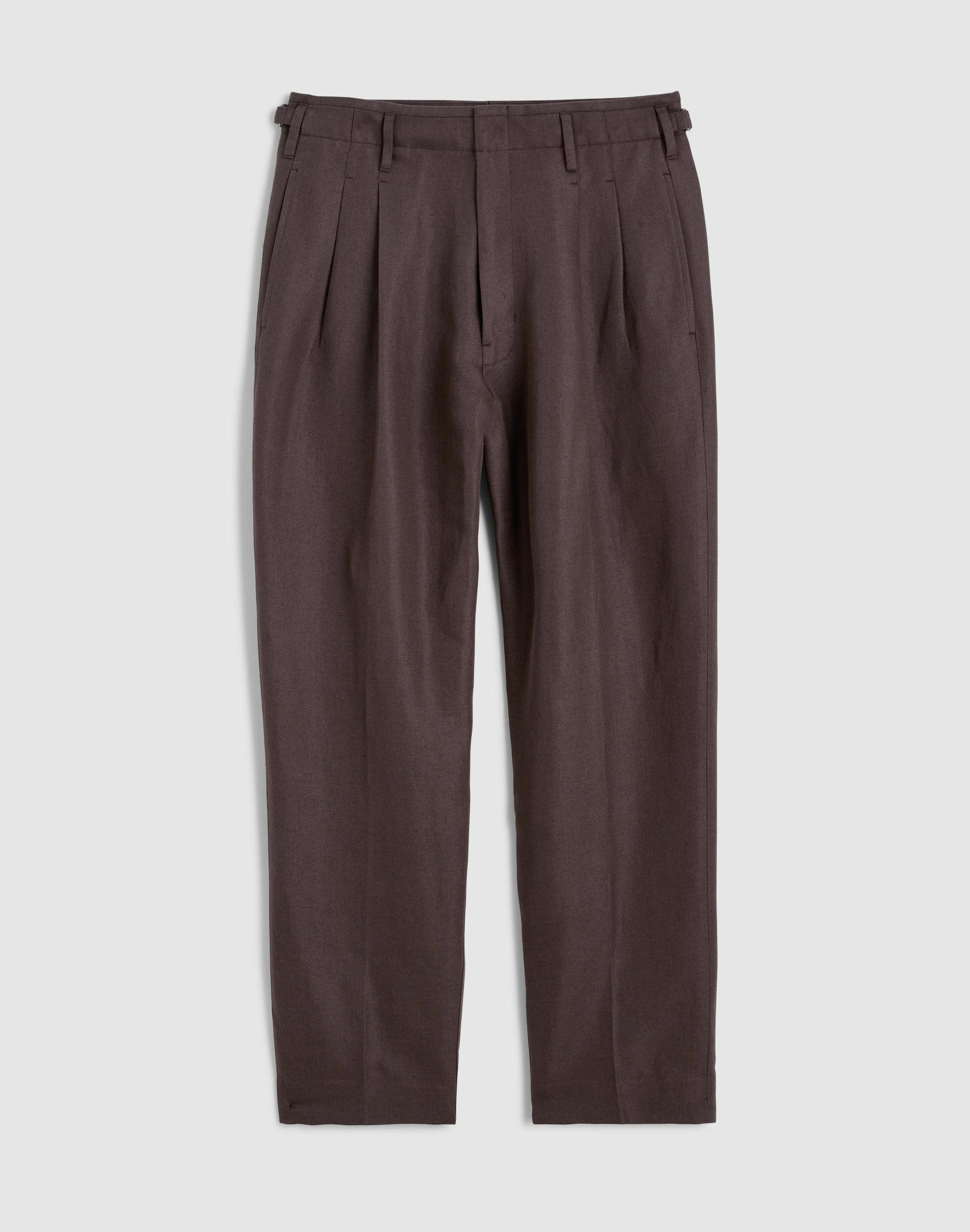 Madewell Double-Pleated Trousers in Linen-Cotton Blend