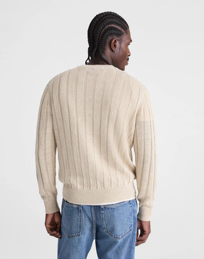 Madewell Crewneck Sweater in DuneRib Linen